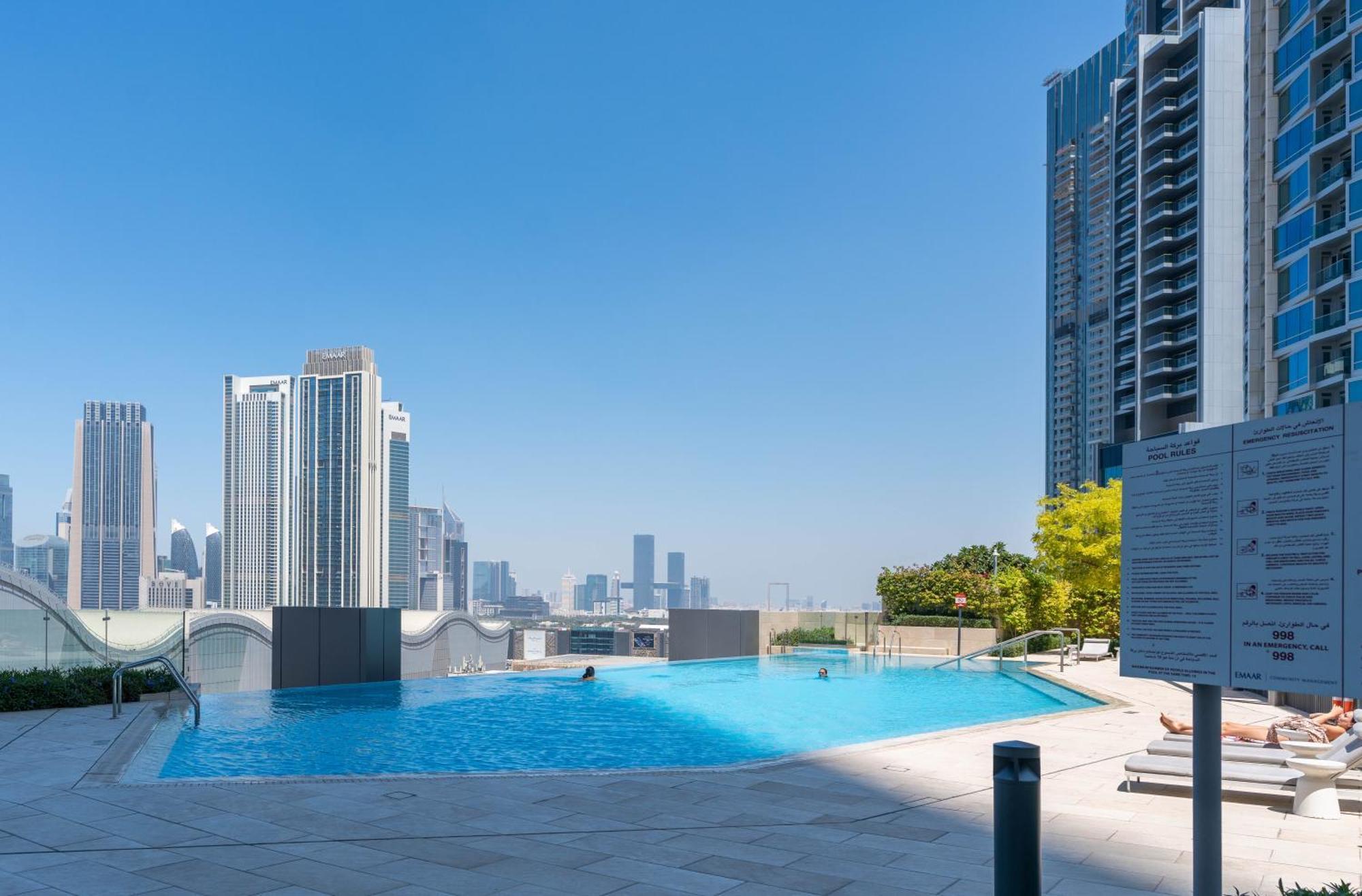 Lux Apt-Burj View Opp. Dxb Mall Dubai Bagian luar foto